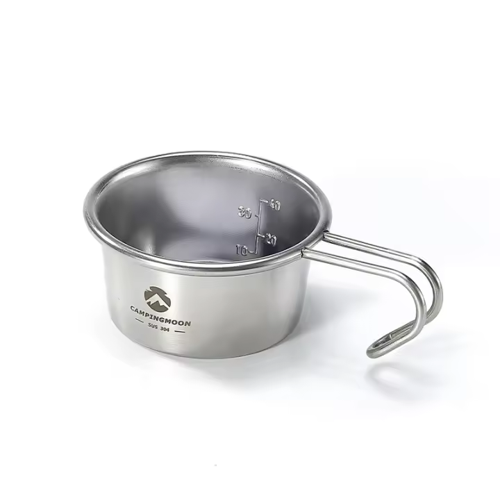 Copa De Licor Pequeña De Acero Inoxidable CAMPINGMOON Equipamiento De Camping Portátil Para Exterior Taza De Café Y Té Kung Fu - 1