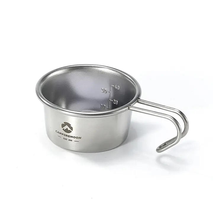 Copa De Licor Pequeña De Acero Inoxidable CAMPINGMOON Equipamiento De Camping Portátil Para Exterior Taza De Café Y Té Kung Fu - 1