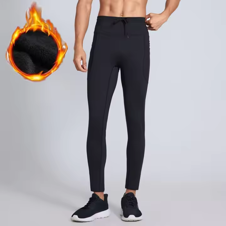 Pantalones De Correr De Veludo Grueso Para Hombres Y Mujeres Pantalones De Yoga Fitness Deporte Al Aire Libre Ciclismo Senderismo Talla Elástica Cómodos Para Todas Las Estaciones - 1