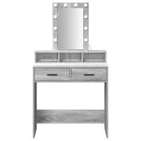 Mesa de tocador vidaXL con luces LED Gris Sonoma 79x41x140 cm - details 3