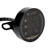 Medidor De Voltaje Y Temperatura Para Motocicleta Y ATV Con Reloj Y Cronómetro Digital LED 4 En 1 Tester De Voltaje Y Temperatura - details 6