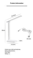 Lámpara De Mesa LED Recargable Por USB Luz De Lectura Para Ojos Protección Táctil Dimmer Estudioso Dormitorio Habitación - details 1
