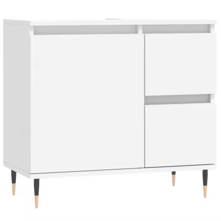Armarario de baño Madera contrachapada Blanco 65x33x60 cm - 1