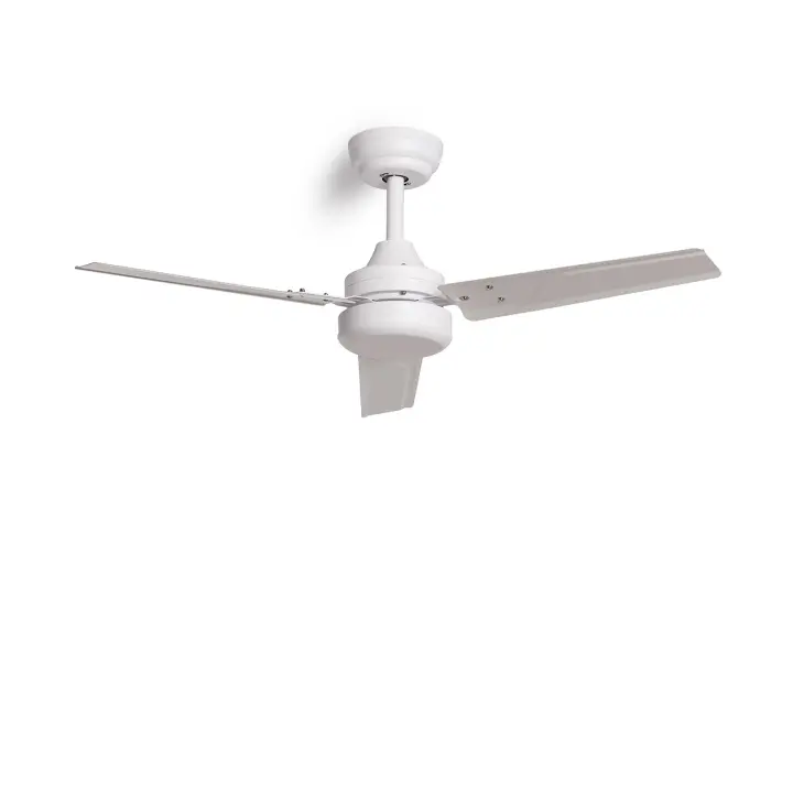 TECHBREY - Ventilador de Techo Silencioso Vacker | Motor DC 40W | Luz LED 15W 1500 lm | 6 Velocidades | Modo Verano/Invierno | Resistente al Agua IP44 | Control Remoto, Metal, Blanco - 1