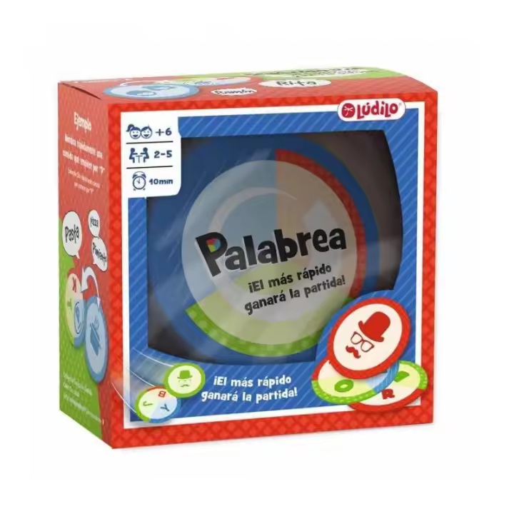 Juego de Mesa Palabrea de Lúdilo - Rápido y Dinámico - Educativo - Fácil de Transportar - Recomendable para Niños - 1