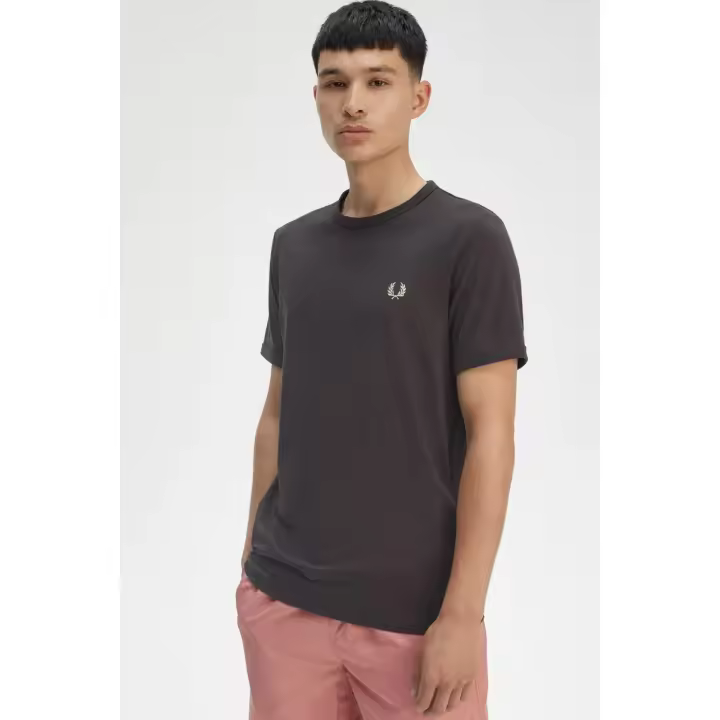 Fred Perry Camiseta Hombre M3519 Gris Oscuro - 1