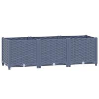 vidaXL Arriate 120x40x38 cm polipropileno Color Gris oscuro,  Marrón,  Negro y mas - details 3