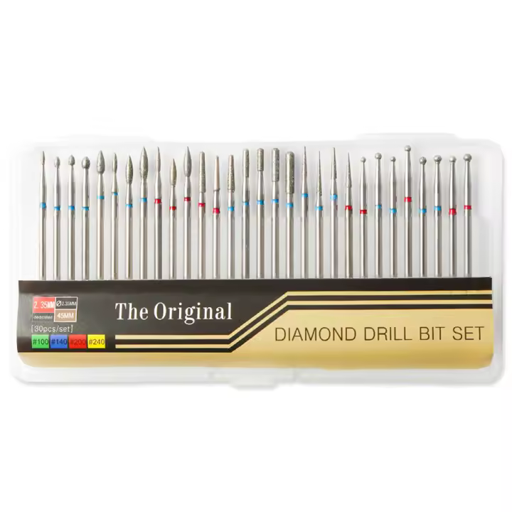 Kit De 30 Piezas De Brocas De Carburo Para Manicura Eliminación De Esmalte De Gel Kit De Brocas Para Uñas Material De Acero Inoxidable - 1