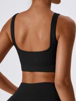 Sudadera De Yoga Fitness Sin Costuras Tejida Con Sujetador Y Ropa Interior Para Deportes Material De Nylon Y Elástico Secado Rápido Para Mujer - details 4