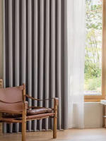 Cortina De Suelto Color Sólido Gris Negro Para Minimalista 1 Panel De Poliéster Para Darkening El Hogar Para Dormitorio Sala De Estar Balcon - details 6
