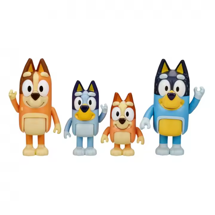 Cpa Toy Pack de 4 Figuras de la Familia Bluey - Colección Ideal para Fans de la Serie - 1