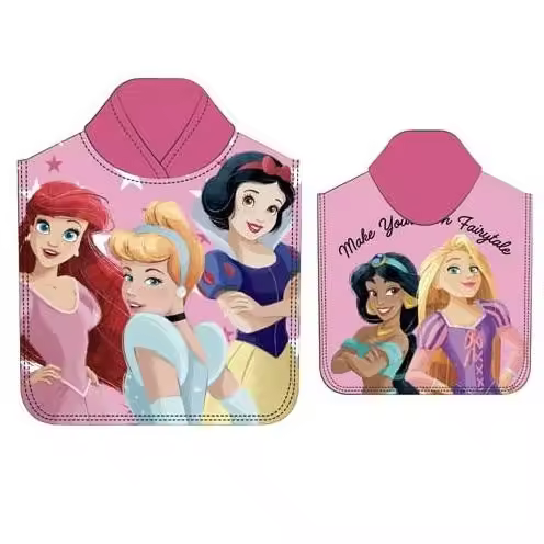 Poncho Toalla Microfibra Princesas Disney 70x140cm - 1