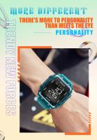 Reloj Deportivo SMAEL Para Mujer Con Correa De Silicona Impermeable Y Pantalla LED Digital Resistente Al Choque Y Con Luz Trasera - details 1