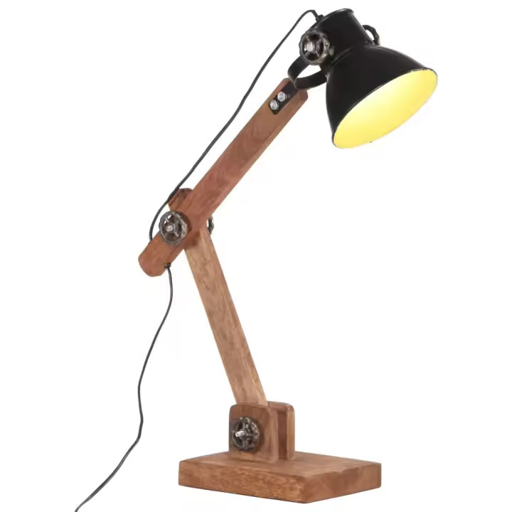 vidaXL Lámpara escritorio industrial redonda E27 23x18x95cm en color Multicolor/Negro | diseño vintage industrial ideal para cocina salón comedor - 1
