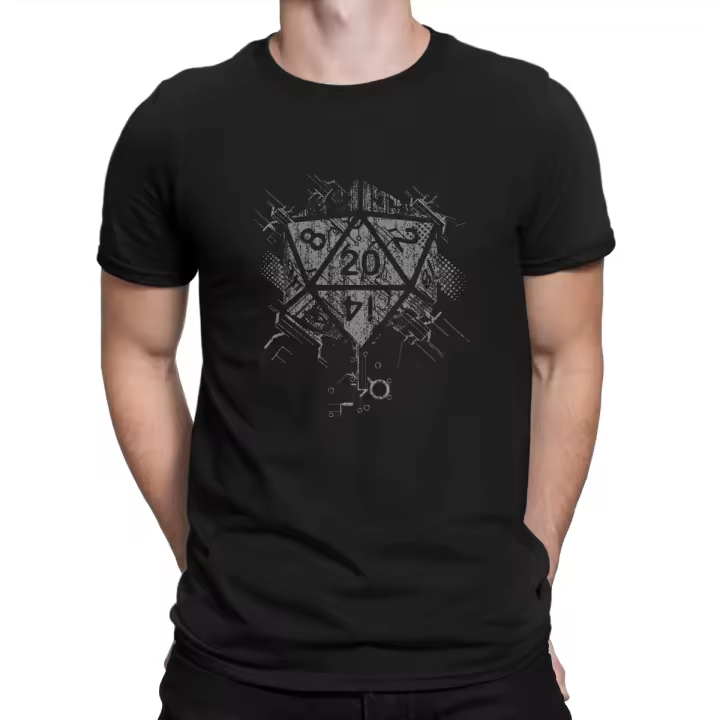 Camiseta D20 Essential Juego De Dados Casual Para Hombres Y Mujeres Camiseta De Verano De Algodón Con Estampado Unico - 1