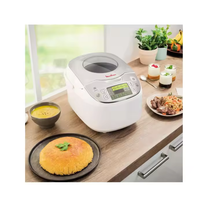 Robot de cocina Moulinex Maxichef Advanced MK8121  Moulinex Olla eléctrica MK8121 con 45 programas de cocción, color blanco - 1