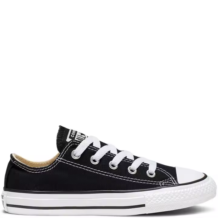 Converse Zapatilla Chuck Taylor All Star Classic Baja Niño Negro Ligera y Duradera - 1