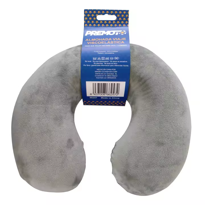 PREMOTO-Almohada viaje viscoelastica-almohada cuello disco-almohada comoda-almohada cervical de viaje-66257 - 1