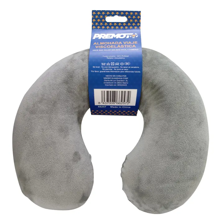 PREMOTO-Almohada viaje viscoelastica-almohada cuello disco-almohada comoda-almohada cervical de viaje-66257 - 1