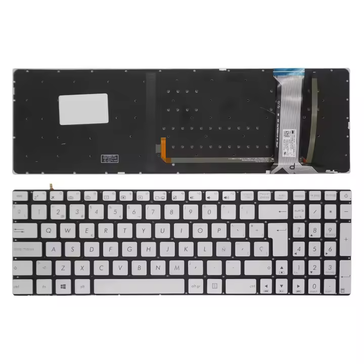 TECLADO PARA PORTÁTIL ASUS N551 N551J N551JB N551JK N551JM N551JQ PLATA 0KNB0-662BIT00 - 1