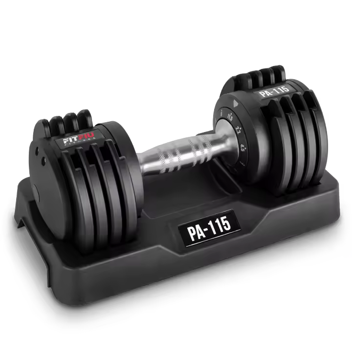 FITFIU Fitness PA-115 - Mancuerna ajustable de 2,2kg hasta 11,5kg para entrenamientos musculación indoor, pesa regulable hasta 11,5kg - 1
