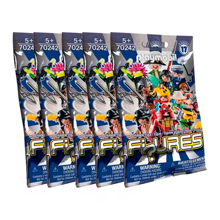 PLAYMOBIL SOBRES SORPRESA - PACK DE 5 SOBRES DE LA SERIE 17 DE CHICOS, 70242, TIENDA CON LICENCIA OFICIAL - 1