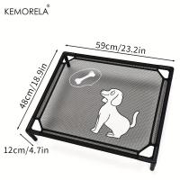 KEMORELA Cama Elevada De Malla Transpirable Para Perros Medianos Resistente a Mordeduras Al Aire Libre Con Soporte De Enfriamiento Para Mascotas - details 4