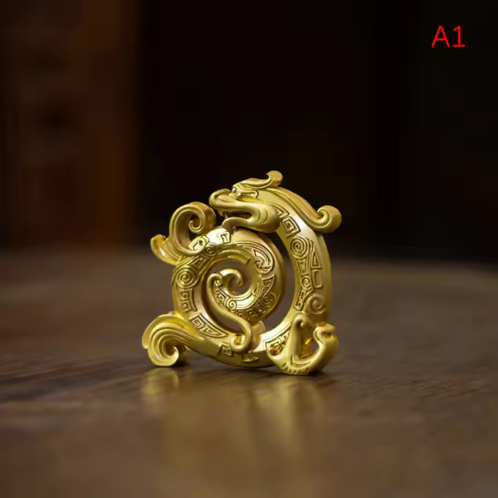 Portador De Incienso De Cobre Feng Shui Dragon Chino Creativo Retro Decoración De Hogar Para Interior Eliminador De Olores Y Humedad - 1