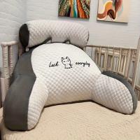 Cojín De Lectura Ajustable 1pc Soporte Ergonómico Para Espalda Para Cama/Sofá/Piso Diseño Cuadrado Gris Transpirable Y Confortable - details 0