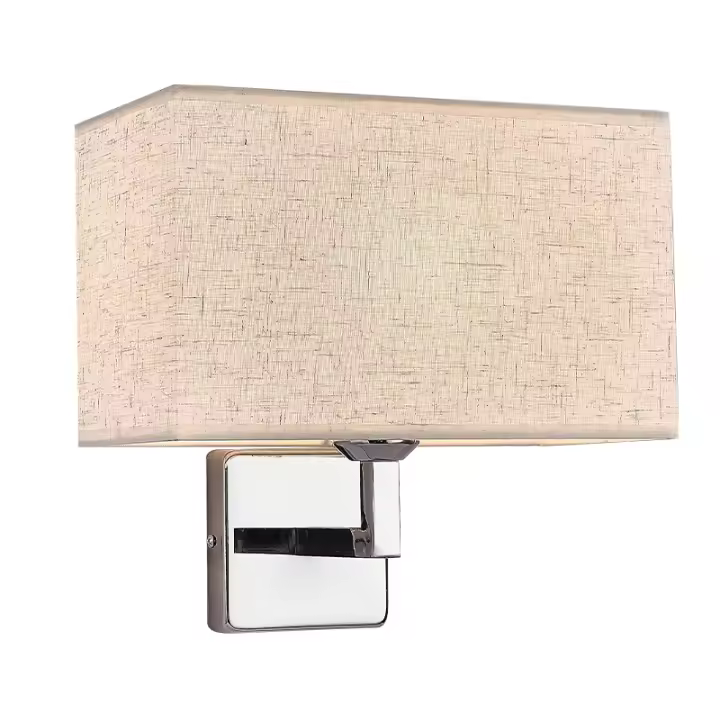 Lámpara De Pared De Tela E27 Con Interruptor Luz De Lectura LED Para Dormitorio Estudio Hotel Decoración Nórdica Moderna - 1