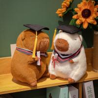 Muñeco De Peluche Capybara Con Disfraz De Graduado Regalo Commemorative Para Estudiantes Con Sombrero Doctoral Juguete De Algodón PP - details 0