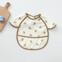 Baberos Para Bebés PU Suave Impermeable Sin Mangas Dibujos Animados Antipolvo Ropa De Comer Para Niños Y Niñas Edad 1-3 Años - details 5
