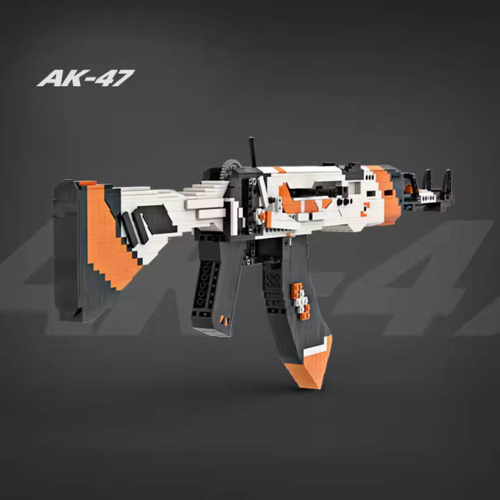 Bloques De Construcción Creativos De La Serie CSGO AK47 Para Niños Juguetes De Arma De Cinta Elástica Regalo Para Niños - 1