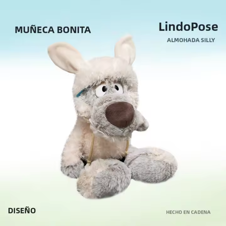 Muñeco De Peluche Navideño Lobo En Ropa De Oveja Suave Almohada De Animales Para Decoración Regalo De Cumpleaños Para Niños - 1