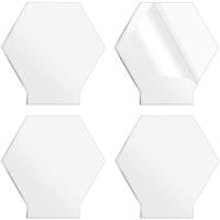 4 Pcs Hojas De Acrílico Transparentes Diferentes Redondas Cuadradas Corazón Pentágonas Panel Grueso 3.8 Mm Para DIY Display - details 13