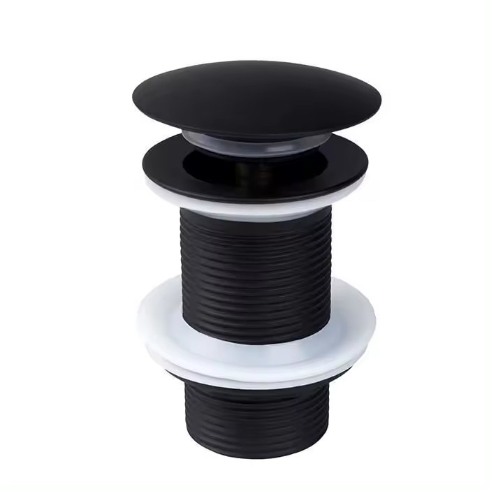 Desagüe de lavabo emerging Universal Negro, tapiz de Desagüe sin rebosadero, Desagüe universal sin rebosadero para lavabo y fregadero - 1