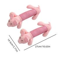 Juguete De Molar Para Perros Suave Y Duradero Adecuado Para Todas Las Razones De Perros Peluche Con Sonido Squeak Forma De Elefante Pato Y Vaca Juguetes Para Mascotas - details 1