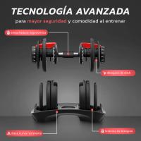 JUPPLIES Mancuerna Ajustable 24 kg 15 en 1– Pesas Regulables de 2,5 a 24 kg con Diseño Compacto Todo en Uno - details 4