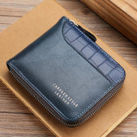 Cartera De Cuero Para Hombre Lujo Monedero Con Bolsillo Para Monedas Y Tarjetas Cierre De Cremallera Antirrobo Para Regalos - details 4