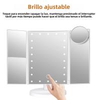 Espejo De Maquillaje Con Lente De Aumento Y LED Plegable Moda Organizador De Escritorio Regalo Maravilloso Para Día De San Valentín Cumpleaños - details 0