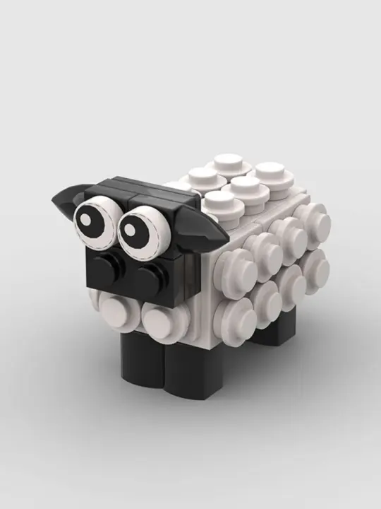 Juguetes De Bloques De Construcción Pequeños Y Creativos De Animales De Oveja Para Niños Regalos De Mascotas Dibujos Animados - 1