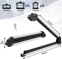 Portaesquís y Snowboard para coche. Color Gris. Portaesquís universal para 6 pares de Esquís o 4 tablas de Snowboard. Resistente a -60 grados. Instalación fácil y rápida en 15 minutos. Material de Aluminio. Portasnowboard. Distribuido por DistriLocu - details 1