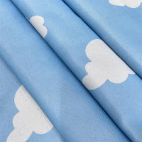 Cortinas Infantiles Azules Con Dibujos Animados Para Dormitorio Cortinas De Nube Para Sala De Estar Y Cuarto De Bebé Semi-Blackout Panel De Ventana - details 4