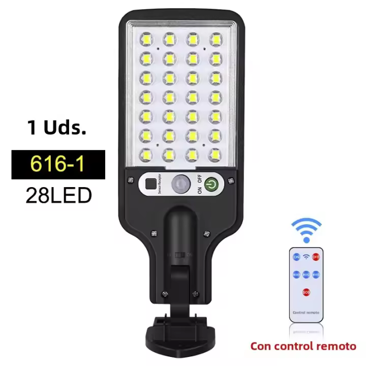 Lámpara De Seguridad Solar Exterior Con Sensor De Movimiento LED Impermeable 3 Modos De Iluminación Para Jardín Patio - 1