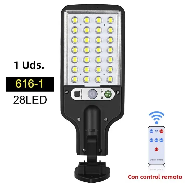 Lámpara De Seguridad Solar Exterior Con Sensor De Movimiento LED Impermeable 3 Modos De Iluminación Para Jardín Patio - 1