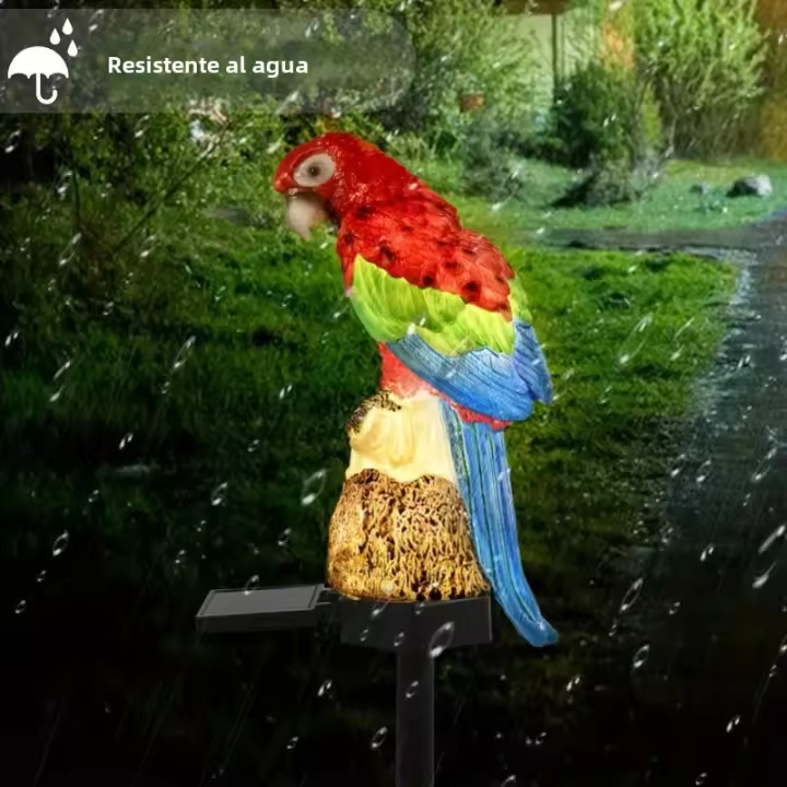 Statua De Pájaro Solar LED Para Jardín Impermeable Iluminación De Camino Paisaje Decorativo Luz De Piso Para Exterior - 1
