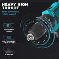 Juego de destornilladores inalámbricos de 28 V, atornillador inalámbrico con 2 baterías de 1300 mAh, taladro inalámbrico de 45 N.m máximo, par de giro a 18+1 niveles, 2 marchas - details 2