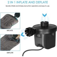 Bomba Eléctrica, inflador/desinflador de Aire con 3 Boquillas, Bomba Eléctrica para colchón, almohada de camping, colchón de Agua, Bote, anillo de Natació - details 2