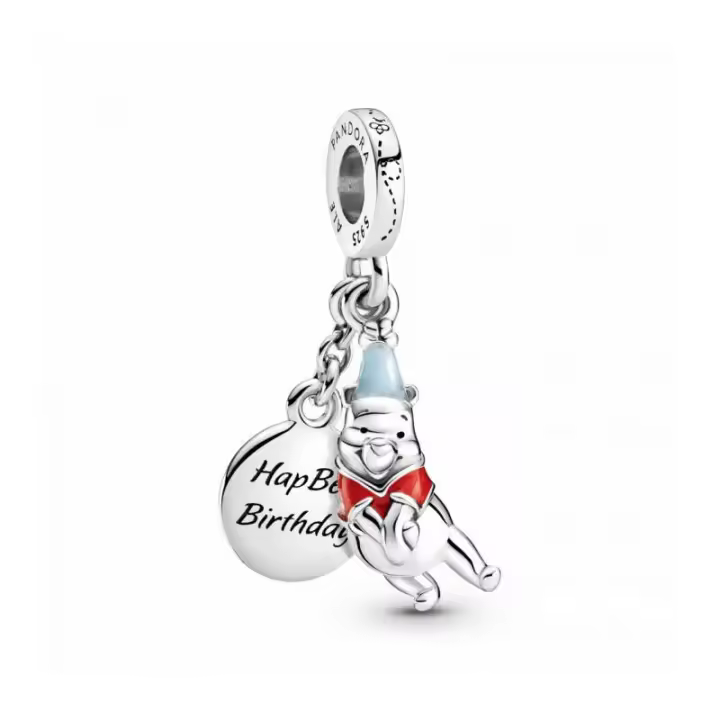 Charm Colgante en Plata de Ley Cumpleaños Winnie the Pooh de Disney Pandora - 799385C01 - 1