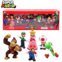 Set De 6 Figuras De Acción PVC Super Mario Bros Luigi Yoshi Donkey Kong Set De Juguetes Para Niños Regalos De Cumpleaños - details 0